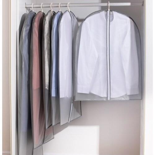 10 Pack Hanging Garment Bag Lightweight Clear Full Zipper Suit Bags PEVA Moth-Proof Breathable Dust Cover for Closet Clothes