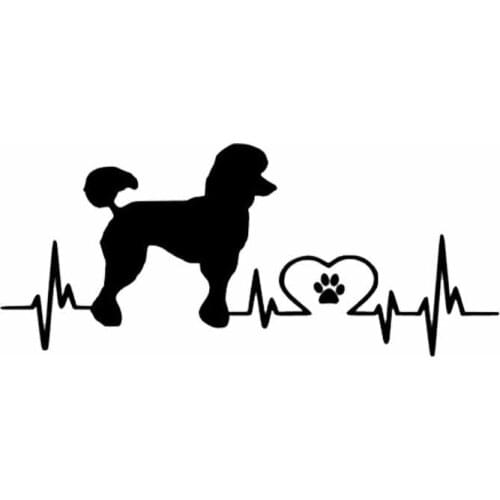 18CM*7.7CM Poodle Car Bumper Window Vinyl Decoration Sticker Laptop Suitcase Helmet Skateboard Sticker