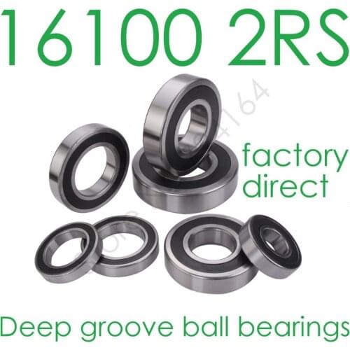 High quality 16100RS 16100-2RS bearing 10*28*8mm Double Shielded Deep Ball Bearings for machines, motors,bicycle motor