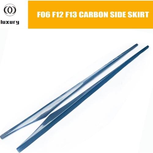 Carbon Fiber Side Bumper Skirt for BMW F06 F12 F13 640 650 & M6 Auto Racing Car Side Bodykit Extension Skirts