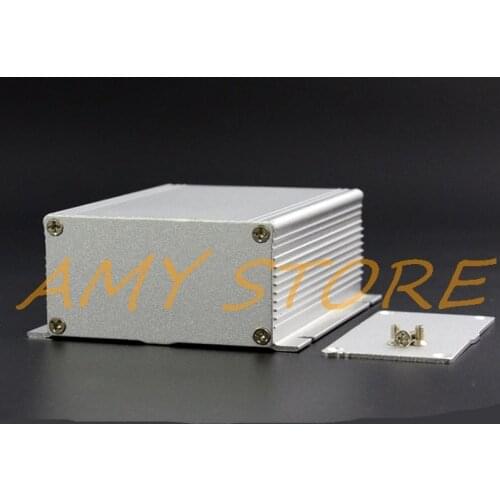 Silver Extruded Aluminum Shell Enclosure Electronic Power PCB Instrument Protective Box Case 88x39x100mm