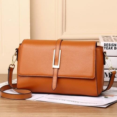 BRIGGS New 2021 Flap Bags Soft Gneuine Leather Women Handbag Elegant Style Female Shoulder Messenger Bags Ladies Crossbody Bag