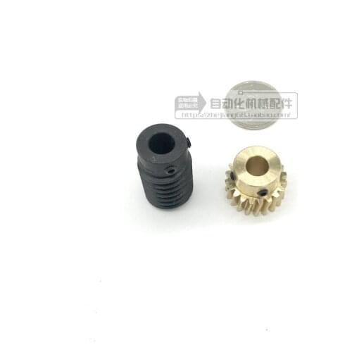 1 Modular Worm Gear Reducer Self-locking 1: 10 Small Gearbox Right Angle Reversing Gear Box Corner Gear