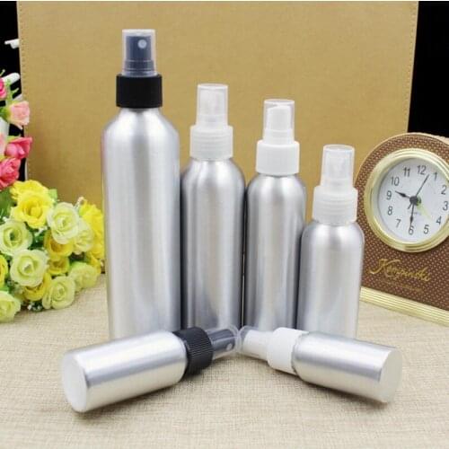 100pcs/lot 50ml Spray aluminum bottle Small spray bottle Perfume bottle empty cosmetic container