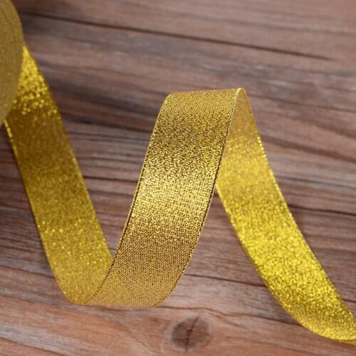 2CM*22M gold and silver color onion ribbon / high-end gift box packaging with wedding candy box accessory ribbon