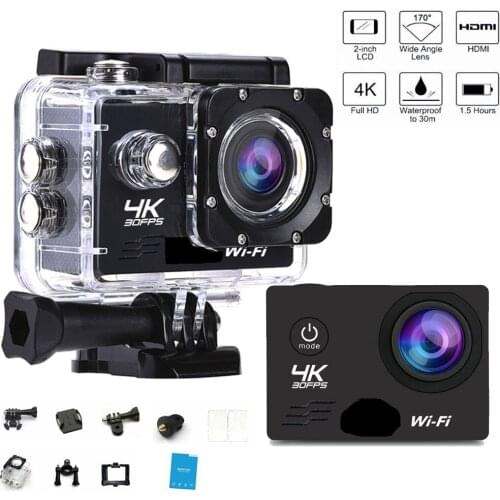 4K HD wifi sports camera 2.4G remote control 170D outdoor waterproof camera helmet video Go Sport Pro diving sports camera