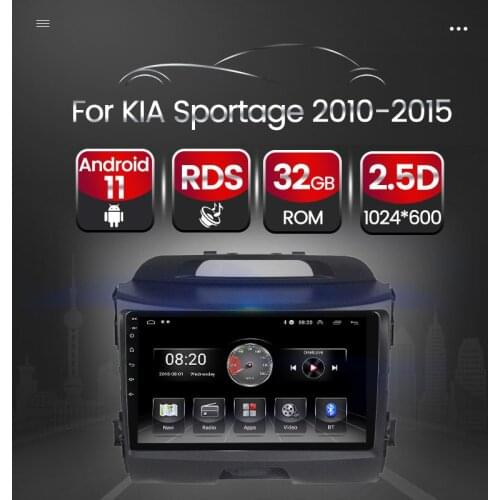 TomoStrong Android 11 4 Core For KIA Sportage 3 2010 2011 2012-2015 Car Multimedia Stereo Radio BT WIFI Navigation GPS 2G+32G FM