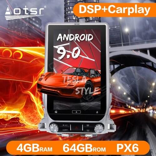 Android 9 PX6 Tesla Style Carplay Car GPS Navigation For Toyota Land Cruiser LC200 2016+ Stereo Multimedia Player Radio Headunit