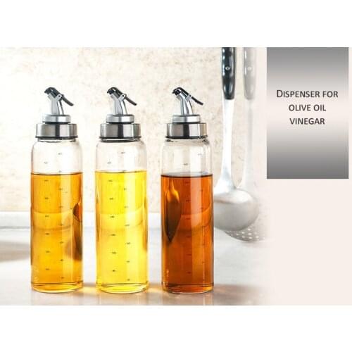 Cooking Seasoning Bottle Dispenser Sauce Bottle Glass Storage Bottles For Spice Glass Oil Spray Vinegar Creative Oil Bottle