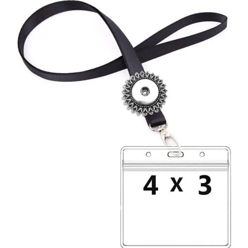 CDC Vaccination 4 X 3 inch waterproof card holder and 90cm lanyard 18mm Snap Button Necklace DIY Jewelry MF3006