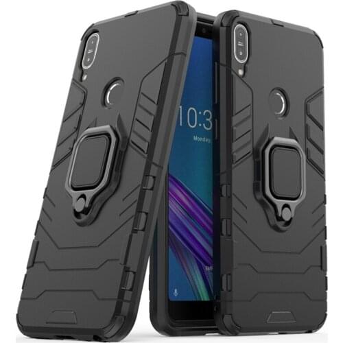 10Pcs Slim Armor Phone Back Case With Invisible Ring Stand for ASUS ZB602KL ZB601KL