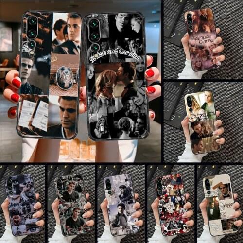 Stefan Salvatore Caroline Vampire Diaries Phone case For Huawei P Mate P10 P20 P30 P40 10 20 Smart Z Pro Lite 2019 black art