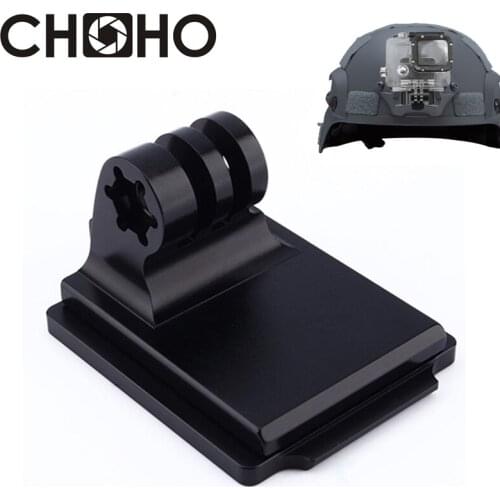 CNC Aluminum Metal Helmet Mount NVG Helmet Base Bracket Black For Gopro 9 8 7 6 Xiaomi YI 4K DJI Osmo Action Camera Accessories