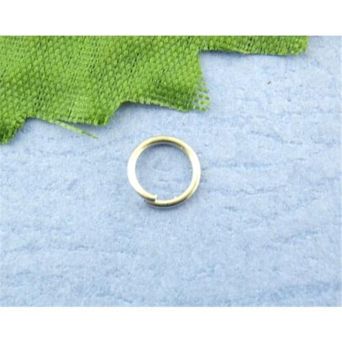 Doreen Box Lovely 1200PCs Silver Color Open Jump Ring 5mm dia. (B00172)