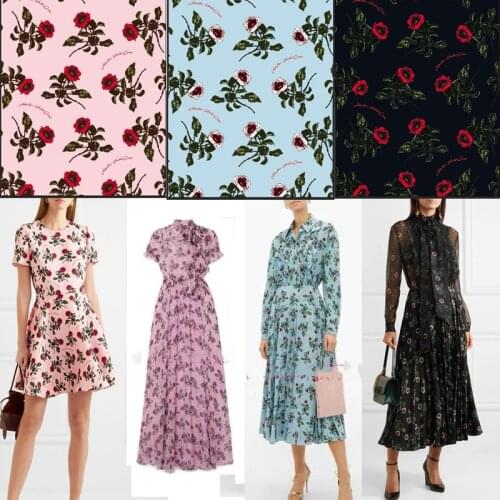 European brand golden classic digital printing fabric, small flowers, sewing fabric factory store new store not out of stock