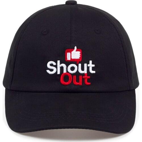 Shout Out Dad Hat 100% Cotton Embroidery Unisex Baseball Caps Thumbs up Trucker Hat Women Men Summer Snapback Adjustable