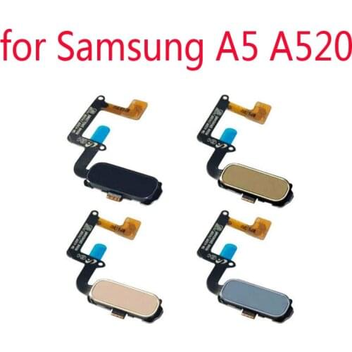 Home Button Fingerprint For Samsung A520 A5 2017 A520F A520K A520L A520S A520W Original Phone New Housing Button Key Flex Cable