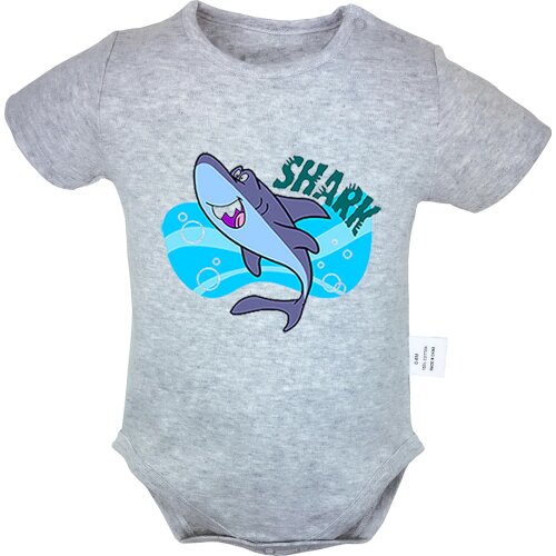 Cartoon Dog Cat monkey penguin tortoise Shark Design Newborn Baby Boys Girls Outfits Jumpsuit Print Infant Bodysuit Clothes