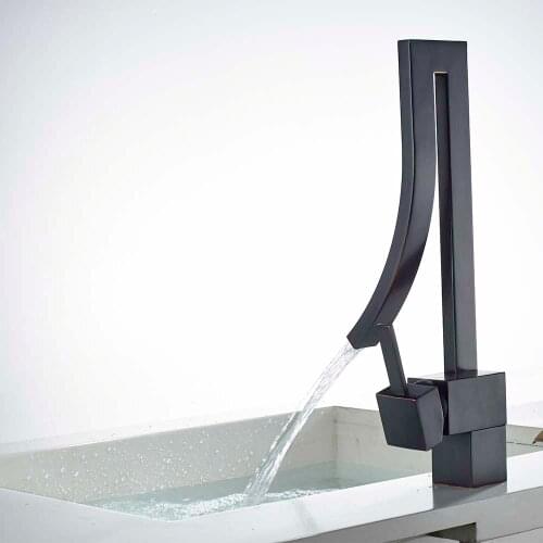 Brass Basin Faucet Luxury Bathroom Faucet Sink Mixer Tap Deck Mounted Faucet Hot And Matte Black/Chrome/Nickel Mixer Tap