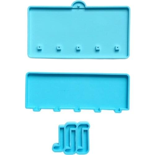 1 Set Home Wall Hanging Hook Epoxy Resin Mold Small Items Tote Bag Key Towel Hanger Silicone Mould DIY Crafts Mold