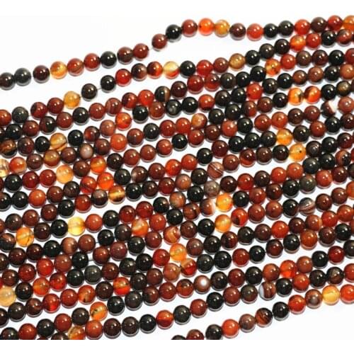 Natural dream brown carnelian stone onyx agat 6mm 8mm 10mm 12mm high quality round round loose charm jewelry making 15inch A34