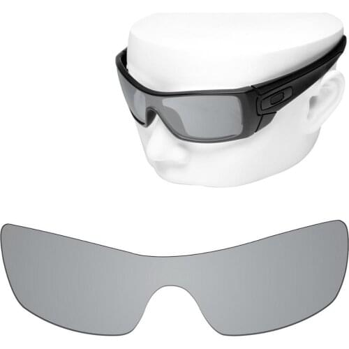 OOWLIT Polarized Replacement Lenses of Silver Mirror for-Oakley Batwolf OO9101 Sunglasses