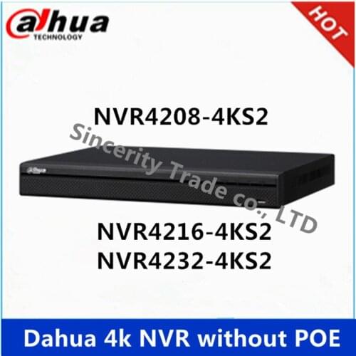 Original Dahua 4K NVR4208-4K NVR4216-4K NVR4232-4K 8ch 16ch 32ch without PoE ports 1U Network Video Recorder