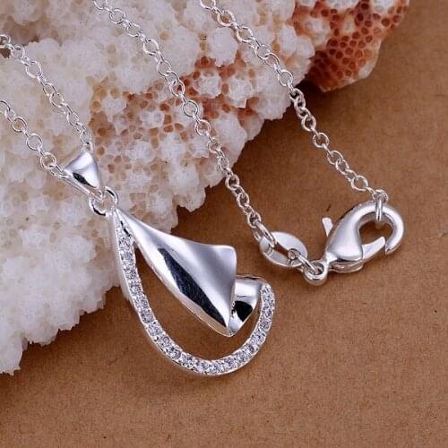 P234_2 Hot sale fine silver plated jewelry,Wholesale Factory price charms free shipping fashion Sailing insets pendants
