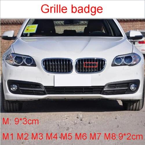 Front Grille Emblem Bracket for BMW M M1 M2 M3 M4 M5 M6 M7 M8 Car Styling Refitting Badge Sticker M Black Chrome Carbon Fiber