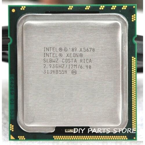 INTEL XONE X5670 CPU INTEL X5670 PROCESSOR LGA 1366 Six core 2.93 MHZ LeveL2 12M 6 core