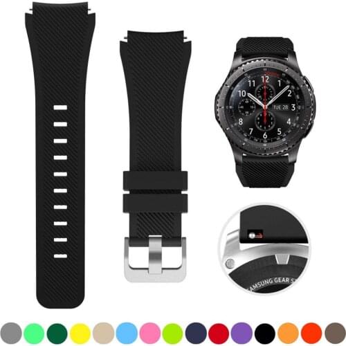 Silicone strap For Samsung Galaxy Watch 46mm/Huawei watch GT2/Amazfit GTR Replacement bracelet strap for Samsung Watch 3 22mm