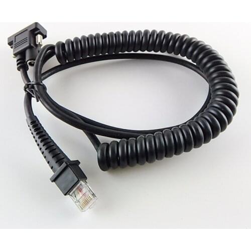 2pcs BarCode Scanner Spiral RS232 Cable 3M For Datalogic PSC QD2130 2110,2100, 2330 2310,2300, 4130 QW2100 QM2130,QM2110,QM2100