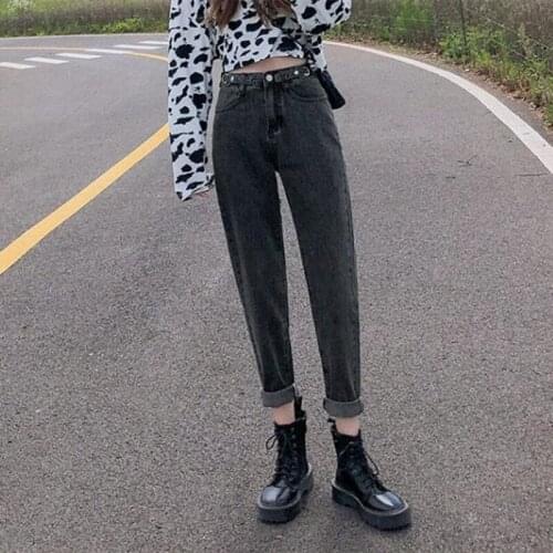 Woman Jeans High Waist Clothes Wide Leg Denim Clothing Blue Streetwear Vintage Quality 2021 Fashion Harajuku Straight Pants