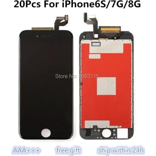 20PCS AAA+++Grade Screen Display LCD for iPhone 6S 7 8 Replacement with 3D Touch Digitizer Assembly With Free Tools