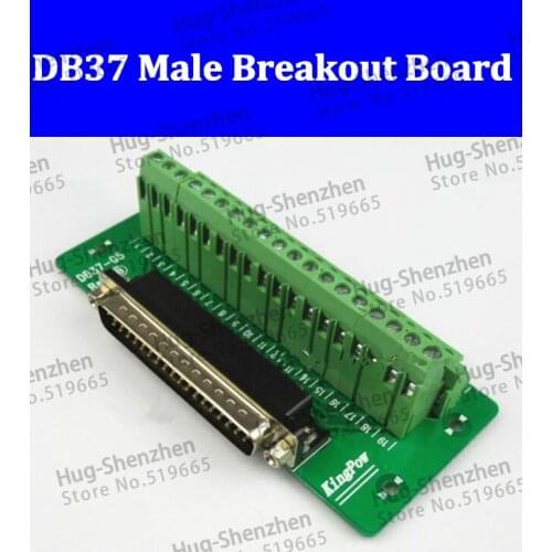 1pcs D-SUB DB37 Male Header Breakout Board, Terminal Block, Connector
