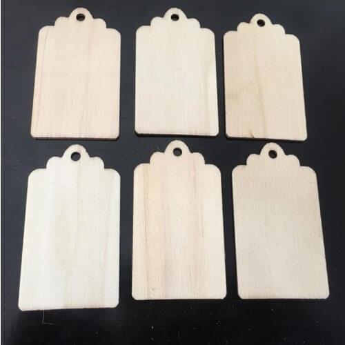 10 Pieces Unfinished Wood Tags With String And Hole Wooden Blank Gift Tags For Wedding Party Favors