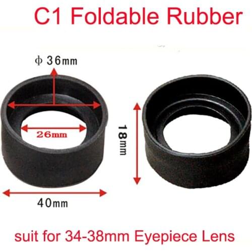 2PCS Various Biological Stereo Microscope Telescope Monocular Binoculars Use Rubber Eye Guards Cylinder Eye Shield Cups