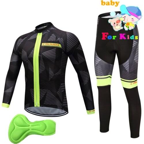 2021 Kids Boy Cycling Jersey Bicycle Clothes Long Sleeves Road Bike Clothing Riding Shirt Team Jersey Mountain Bike Jersey Set