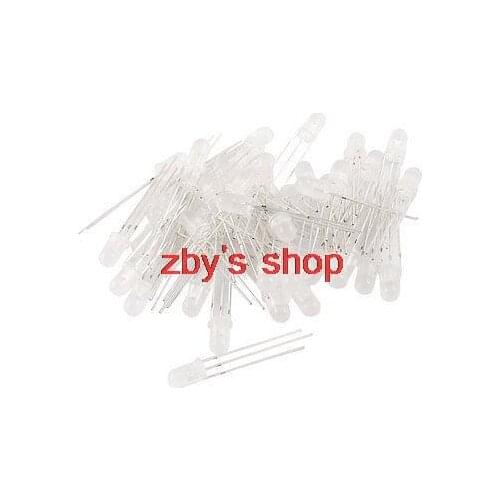 50 Pcs 5mm Common Cathode Yellow Blue LED Emitting Diodes 3V New