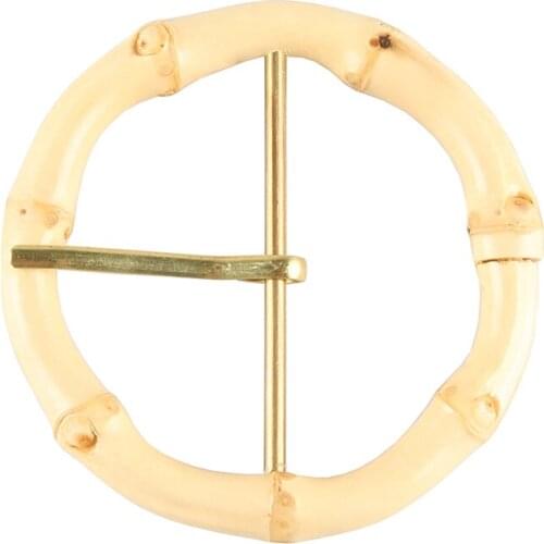 Clothing garment apparel bags fashion accessories round circle ring wood rattan bamboo root belt pin buckle