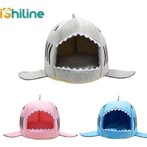 Shark Shaped Dog House For Large Dogs Tent High Quality Cotton Small Dog Cat Bed Puppy House Pet Product