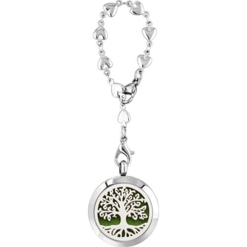 Stainless Steel Bracelet 25mm Diffuser Locket Essential Oil Perfume Removable magnetic Free 10pads as Gift Seahorse bear mama