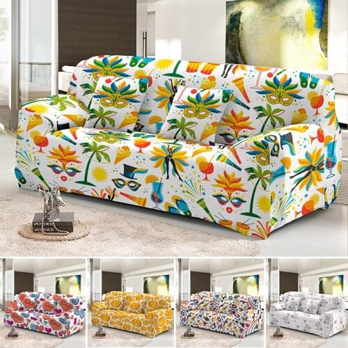 Cartoon Stretch Sofa Cover 1/2/3/4 Seaters For Living Room Elastic Cute Slipcover All-Inclusive Dust-Proof Couch Covers