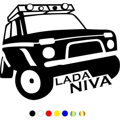 CS-1210# LADA NIVA funny car sticker vinyl decal silver/black for auto car stickers styling