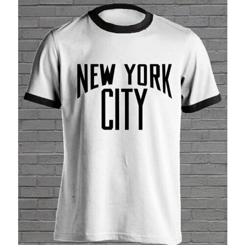 New York City Retro T shirt Vintage Tshirt Old School T shirt moletom do tumblr t shirt casual tops tees ringer fashion- K135