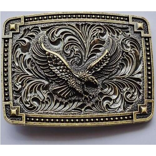 Hot Sale Square western Cowboy Flying Eagle Belt Buckle