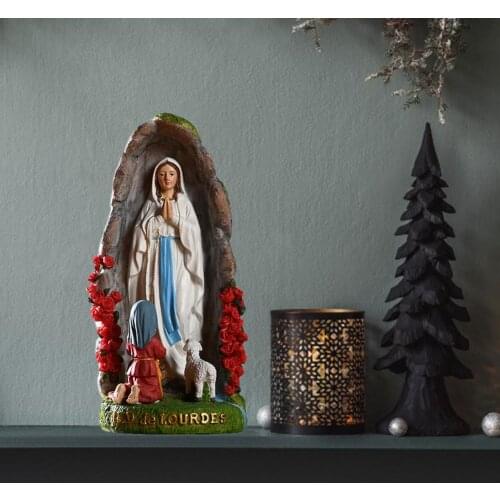 Catholic Figurine Christian Icon Of Our Lady Statue Religious Resin Craft Desktop Ornaments Living Room Home Decoration