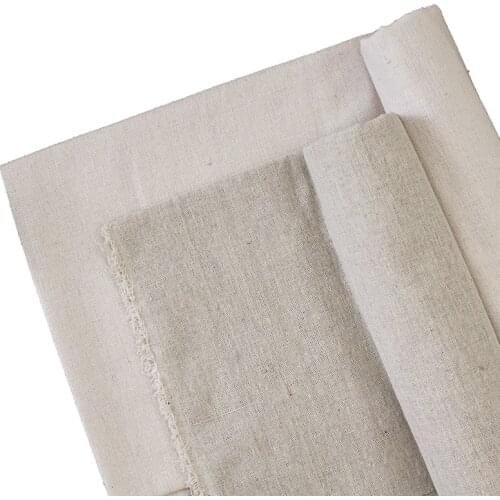 Top selling Raw cloth faux Linen fabric rough solid polyester cotton fabric for sewing storage bag and pillow case background