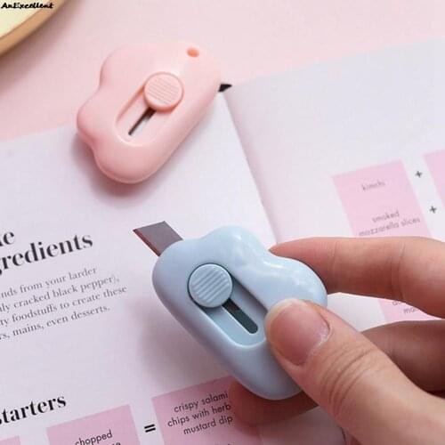 Cute Mini Utility Knife Pocket Sized Craft Wrapping Box Paper Envelope Cutter Letter Opener Student Stationery Art Supplies