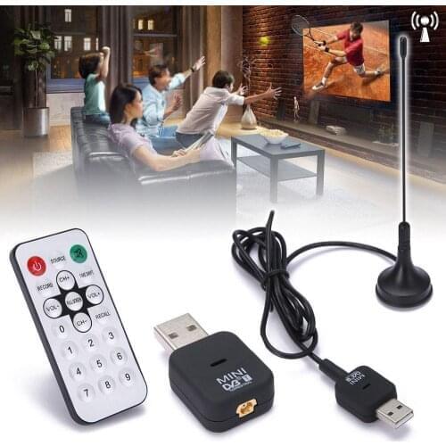 Mini USB 2.0 Digital DVB-T SDR+DAB+FM HDTV Tuner Quality TV Antenna Dongle Stick Video Broadcasting Antenna DVBT Receiver